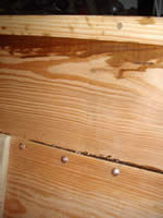 copper rivets and wooden rivets, trenails copper rivets and wooden rivets, trenails